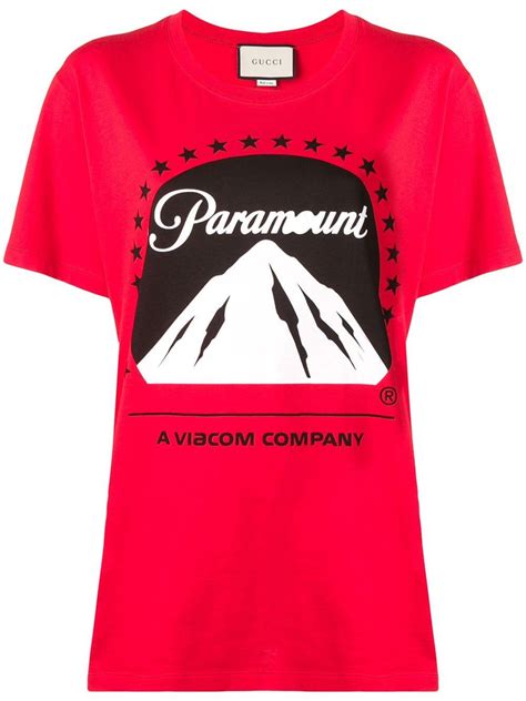 gucci paramount shirt red|Gucci jersey t shirt.